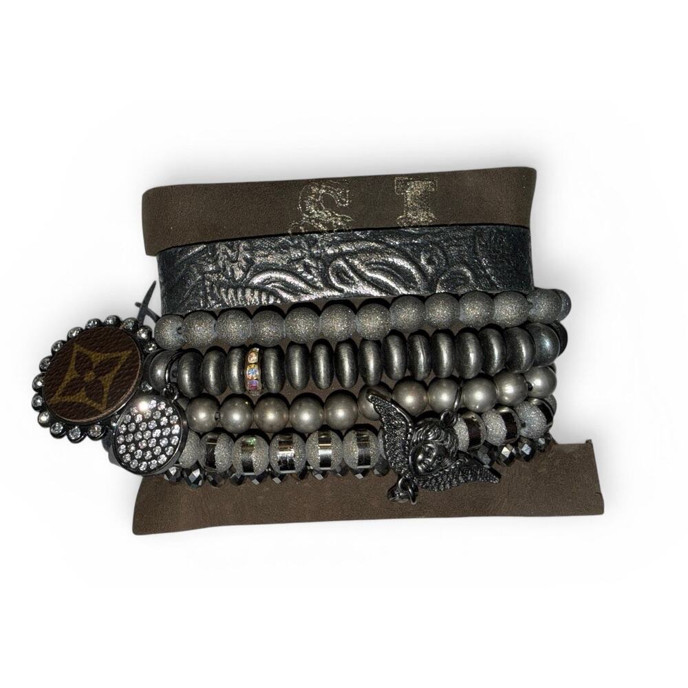 Sandra Ling Silver Bracelet Set New Upcycled